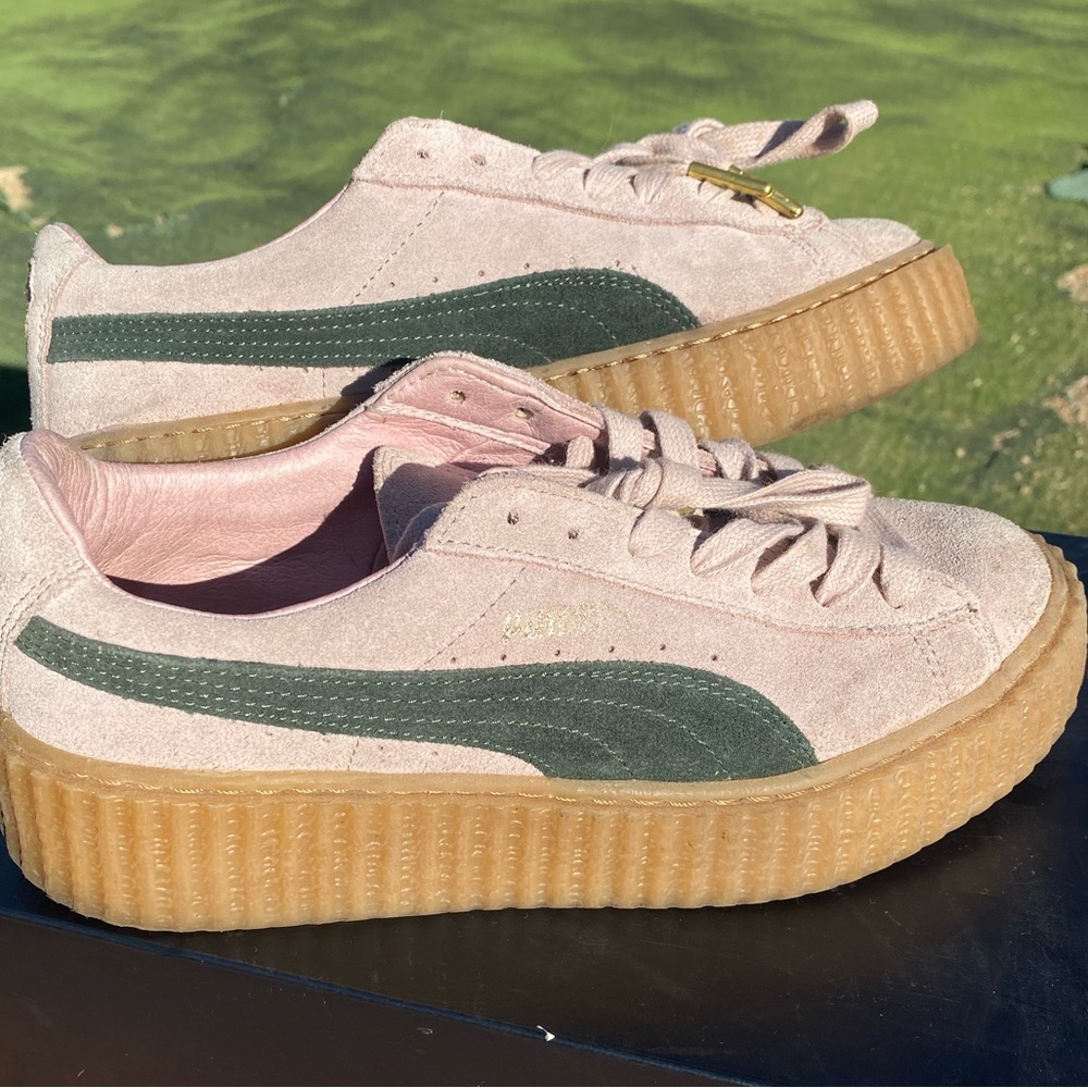 Fenty Puma Women's Creepers Sneakers - Pink, Green, Oatmeal